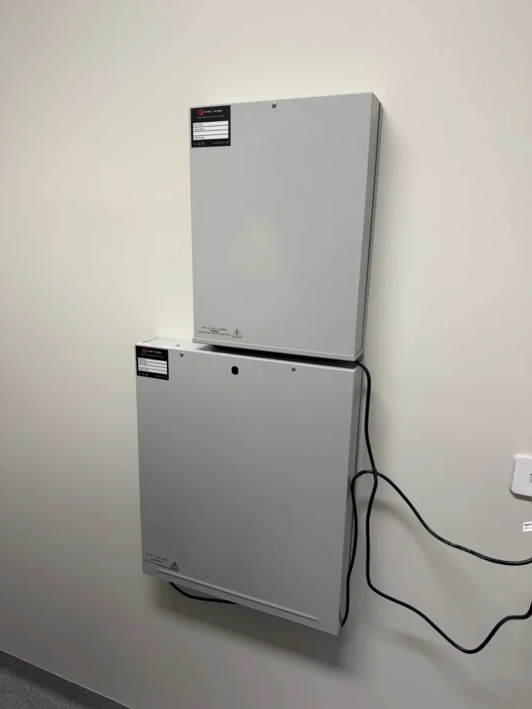 Electrical distribution cabinets at Bega Sports Complex