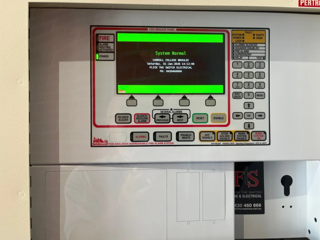 Control panel at Carroll College