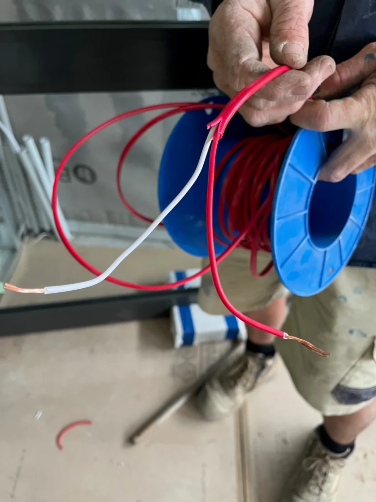 Electrical wiring work at Carroll College