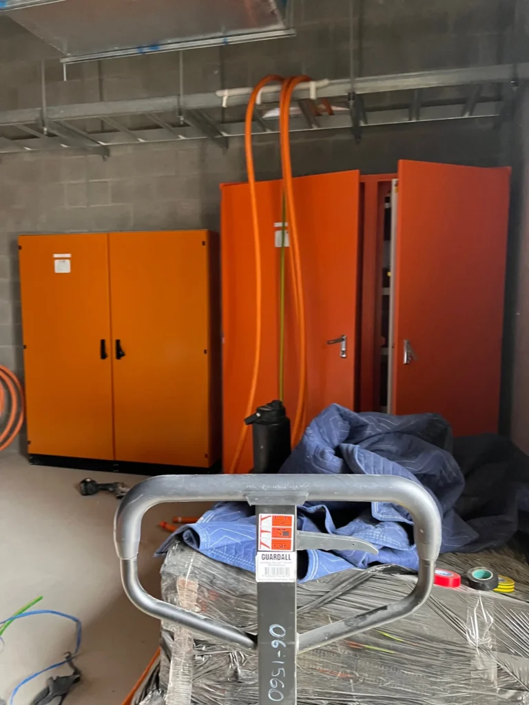 Switchboards and cable drums at Eurobodalla District Hospital