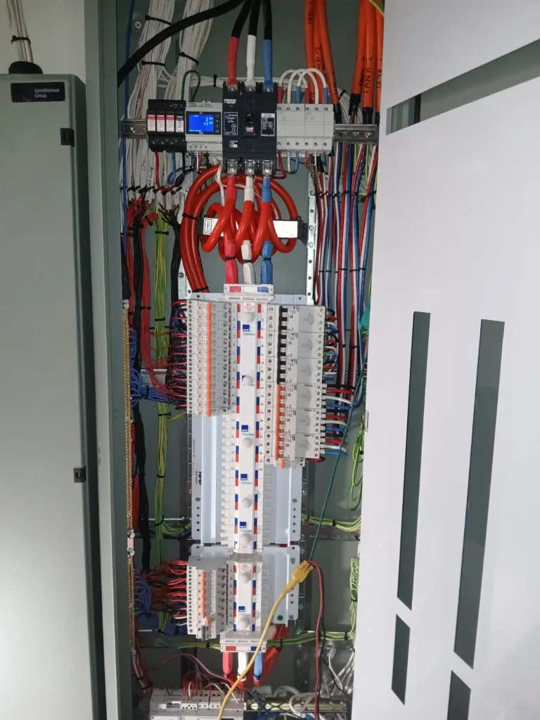 Open electrical distribution board at Bega Sports Complex